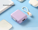 Custom Logo Mini Power Bank with Strap and Display Screen