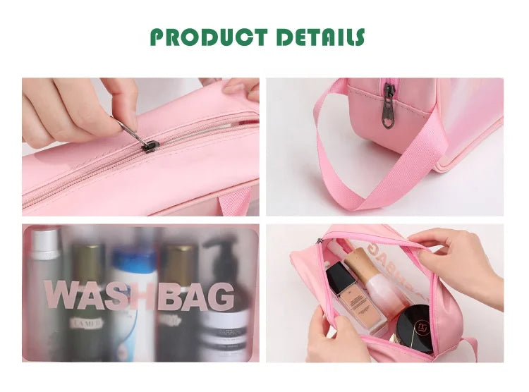 Custom Transparent PVC Cosmetic Bags | 1,000 MOQ | 30-Day