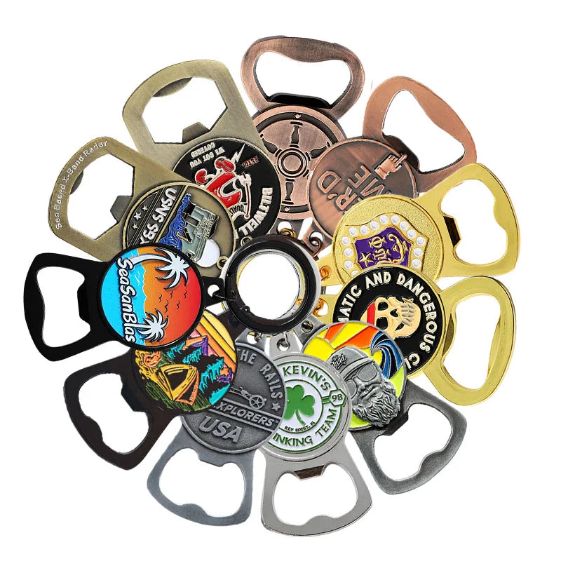 Custom Zinc Alloy Bottle Opener Keychain | 2D 3D Logo