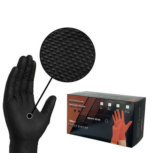 8mil Industrial Diamond Grip Nitrile Gloves | Bulk MOQ 1000