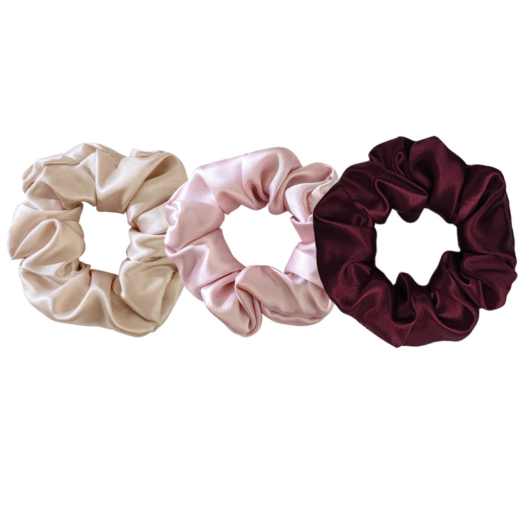 Custom Silk Scrunchies with Logo | Bulk MOQ 2 Pcs