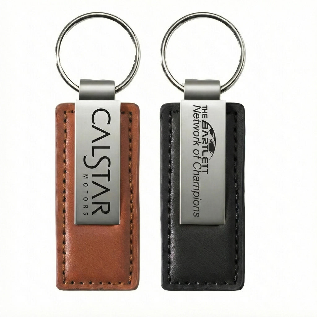 Custom Genuine Leather Keychain with Logo | 10-Piece MOQ