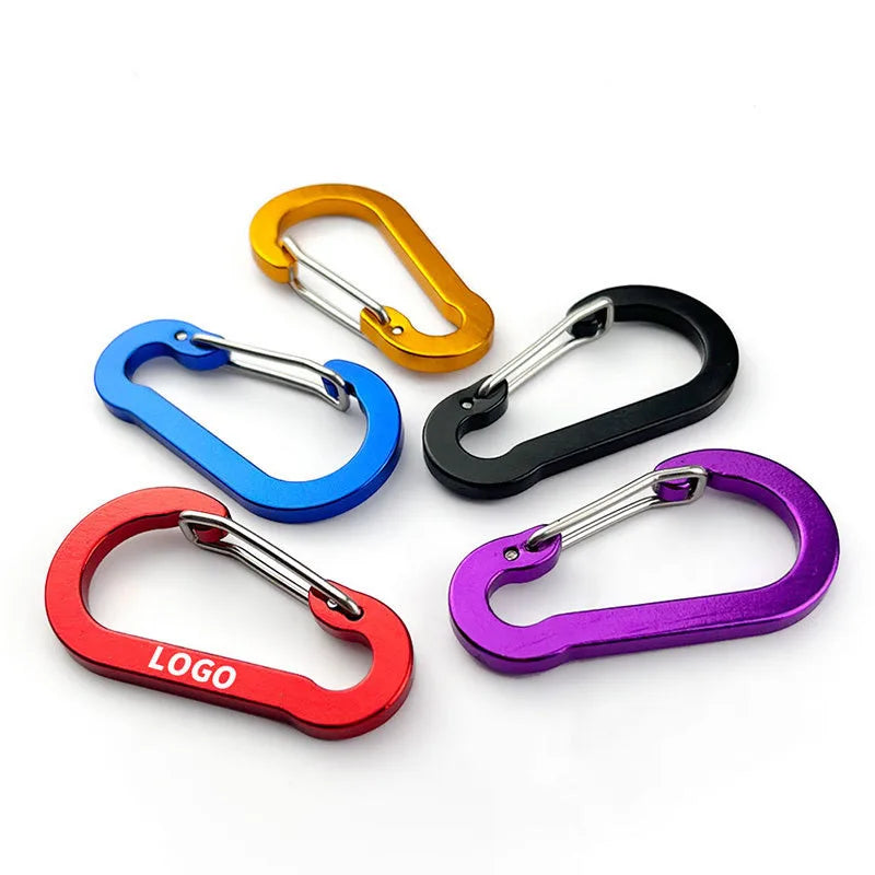 Custom Aluminum Carabiner Clips with Logo | Promotional Giveaways | 20 pcs MOQ