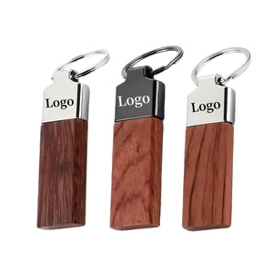 Custom Engraved Wood Keychain | Walnut Wood Key Holder | Bulk Wholesale