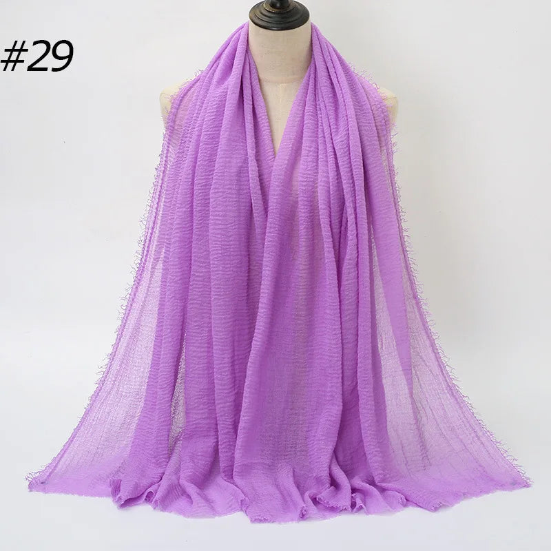 Wholesale Polyester Scarves: 105 Colors, 10-Day Lead, 90x180cm | Spring/Summer Women's Fashion