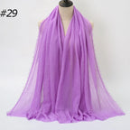 Wholesale Polyester Scarves: 105 Colors, 10-Day Lead, 90x180cm | Spring/Summer Women's Fashion