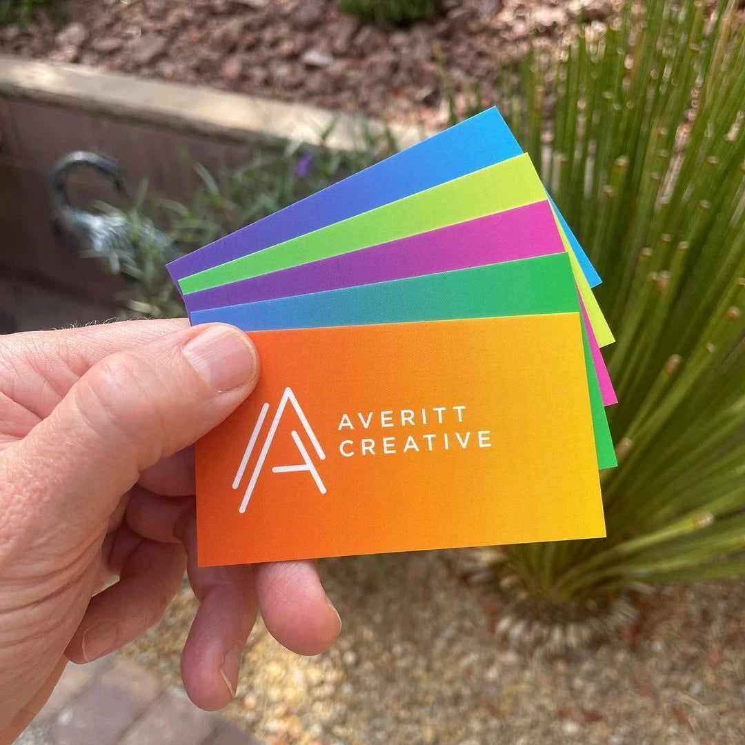 Custom Gold Foil Business Cards on 350gsm Cardstock | 1,000pc MOQ CMYK Printing & Embossing