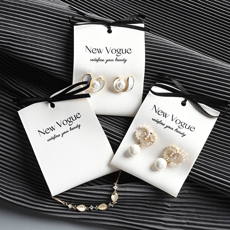 Custom Jewelry Display Card | 100 MOQ | Free Logo | 7 Day Lead Time