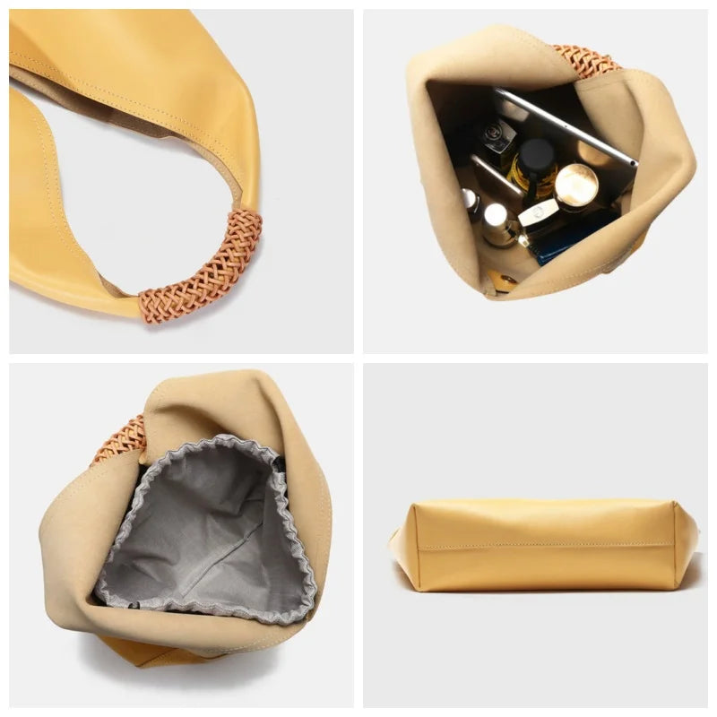 Custom Genuine Leather Tote Bag Wholesale | OEM ODM Bucket Handbags 1 MOQ