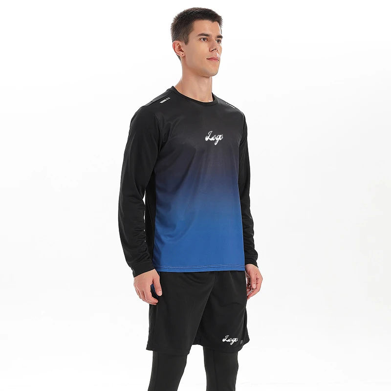 Custom Men's 2-Piece Polyester Tracksuit: Screen Print Logo, Quick-Dry, Gym & Running Activewear