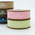Custom Cotton Ribbon with Gold Foil Logo | 100% Cotton, 196 Colors, 3,000 MOQ