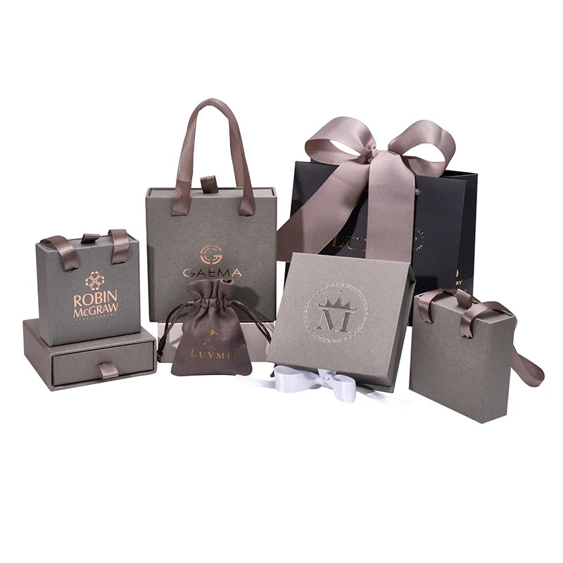 Custom Paper Drawer Jewelry Boxes with Logo | MOQ 100