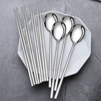 Custom Stainless Steel Chopsticks & Korean Spoon Set | Laser Engraved, Dishwasher Safe, 50 Sets MOQ