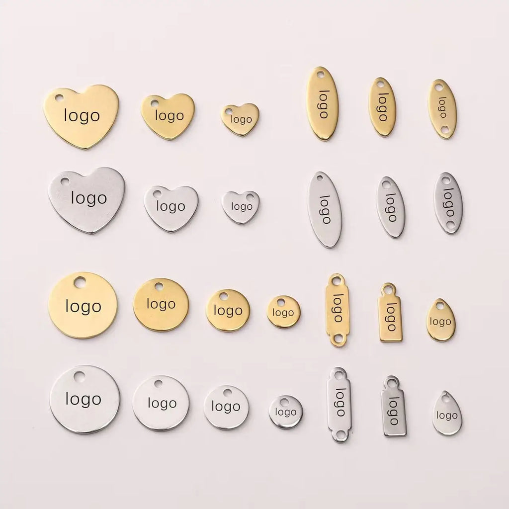Custom Stainless Steel Jewelry Tags with Engraving | MOQ 1