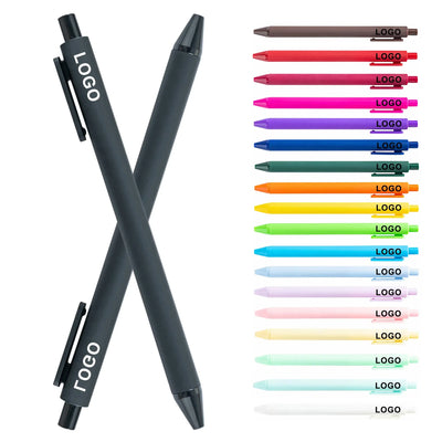Custom Rubber Coated Pens with Logo | 100 MOQ, Silk Screen Printing, Bulk Promotional