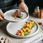 Custom Logo Stoneware Dinner Plates | Wholesale Restaurant MOQ 50