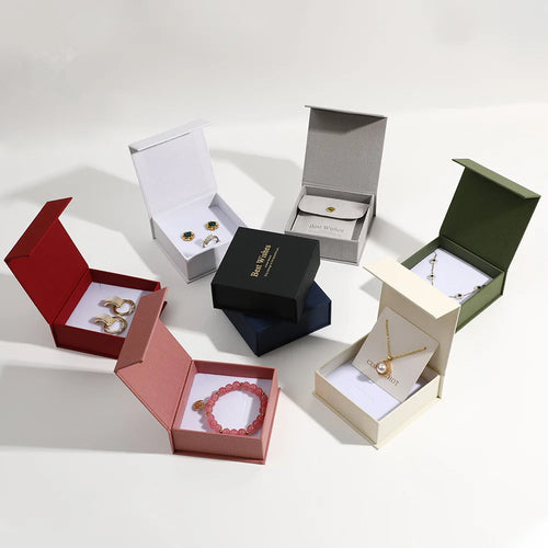 Custom Drawer Jewelry Box with Magnetic Closure | 100 MOQ, Free Sample, 8 Finishing Options