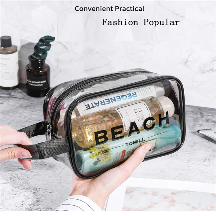 Custom PVC Cosmetic Bag with Logo | Wholesale Waterproof Travel Makeup Pouch