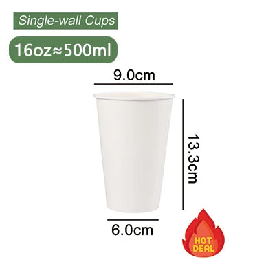 8oz Custom Printed Double Wall Paper Coffee Cups with Lids | MOQ 5000