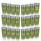 20oz Powder Coated Stainless Steel Tumbler with Lid and Straw Hole for Coffee, Travel and Laser Engraving