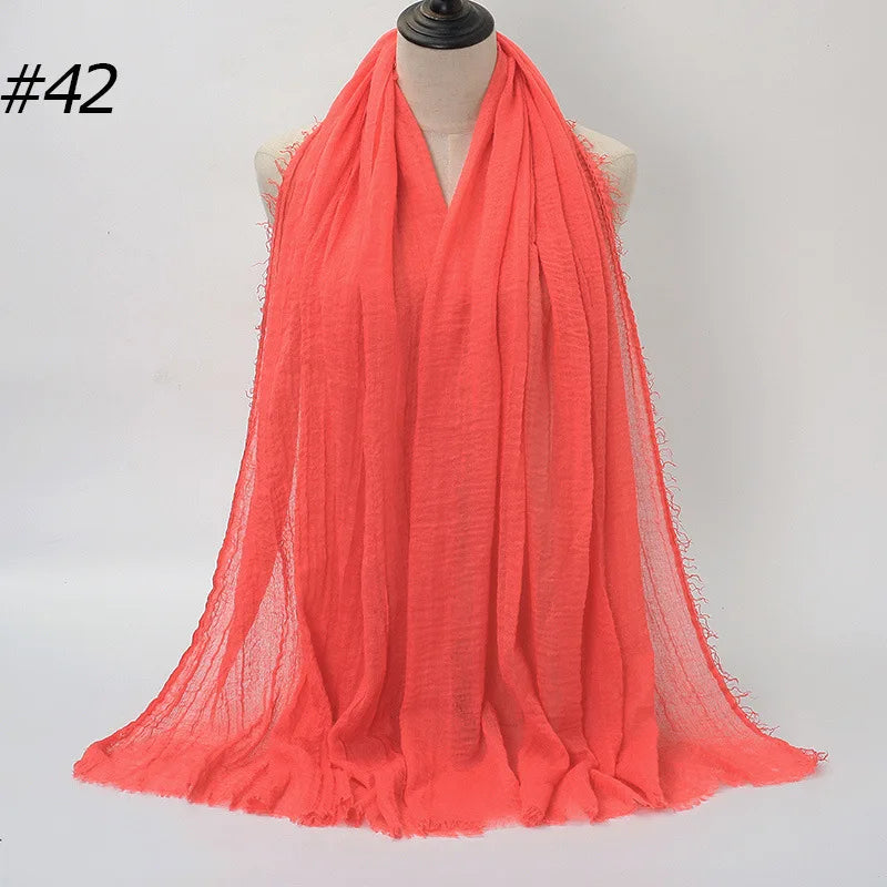 Wholesale Polyester Scarves: 105 Colors, 10-Day Lead, 90x180cm | Spring/Summer Women's Fashion