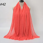 Wholesale Polyester Scarves: 105 Colors, 10-Day Lead, 90x180cm | Spring/Summer Women's Fashion