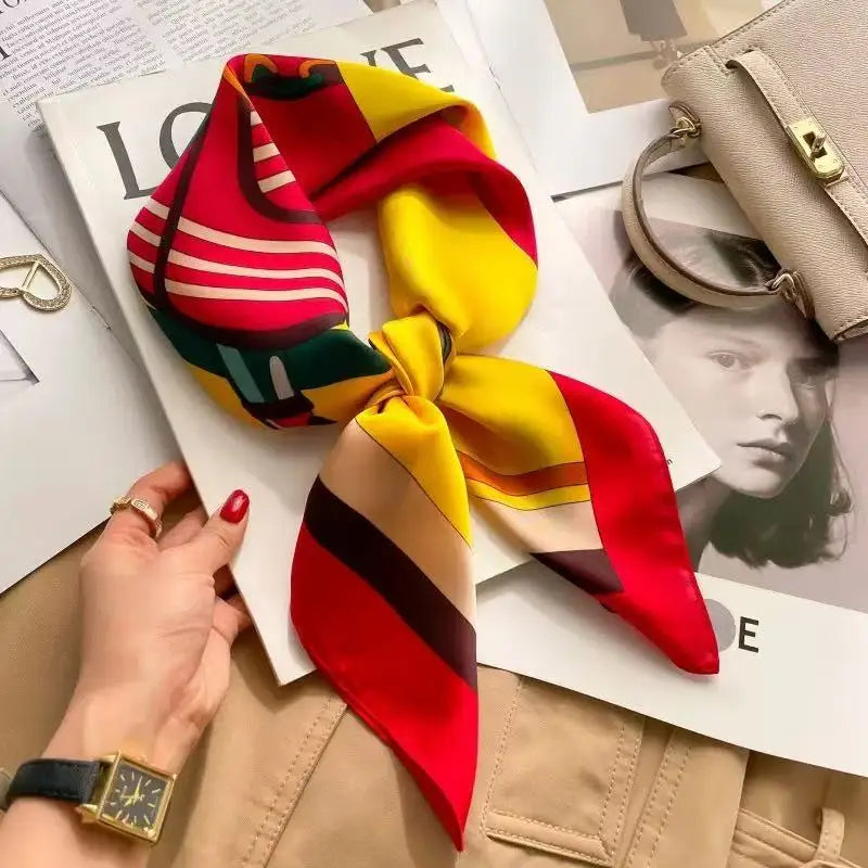 Luxury Satin Square Bandana | 55x55cm | Custom Digital Print | 50 MOQ | Gift