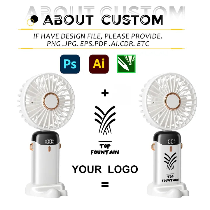 Custom USB Fan 190g | Promotional Electric Fan with Logo | 100pc MOQ