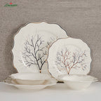 Eco-Friendly Porcelain Dinnerware — 300 MOQ, In-glaze Decoration