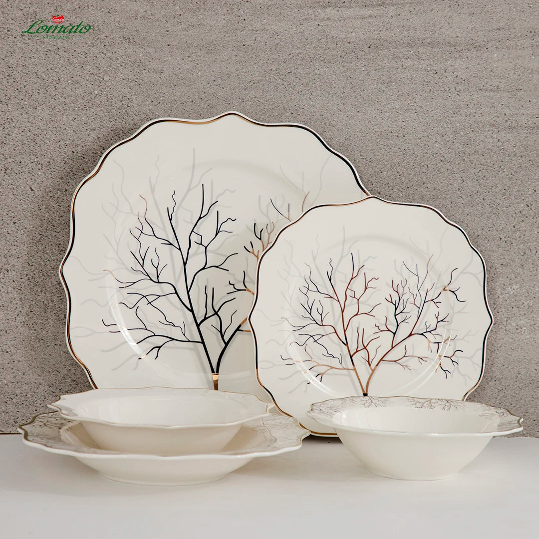 Eco-Friendly Porcelain Dinnerware — 300 MOQ, In-glaze Decoration