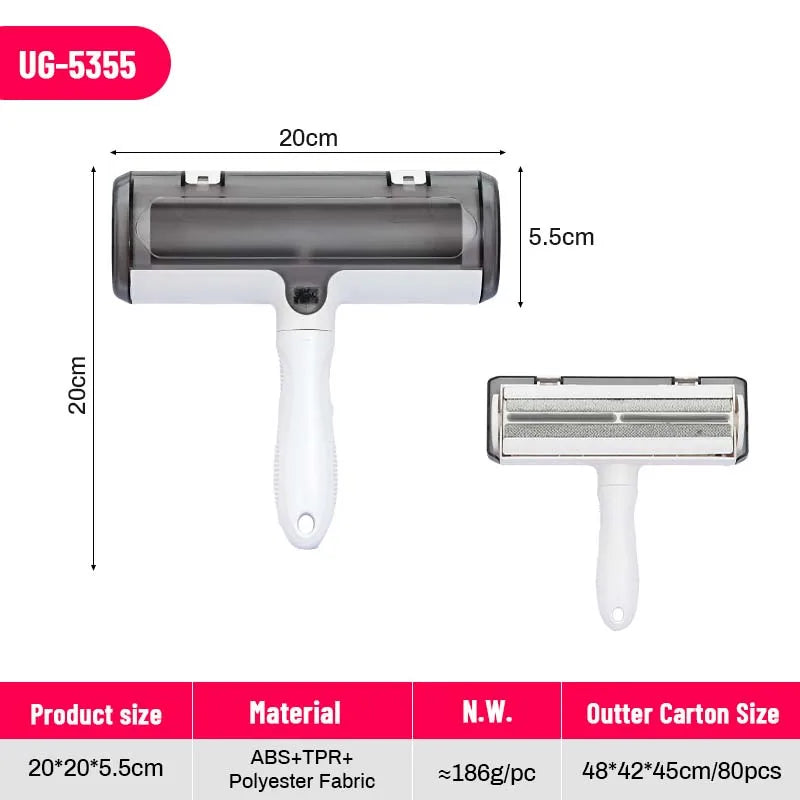 Custom Pet Hair Remover Roller Self-Cleaning ABS Steel | Wholesale Dog Cat Fur Brush OEM