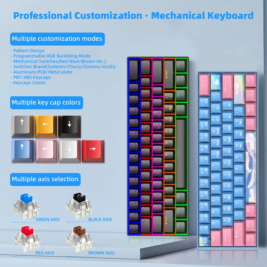 Custom 60% Mechanical Gaming Keyboard | Blue Switch