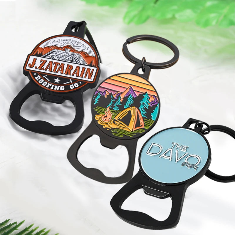 Custom Metal Bottle Opener Keychain | Zinc Alloy | Soft Enamel | 50 MOQ | Corporate Gifts