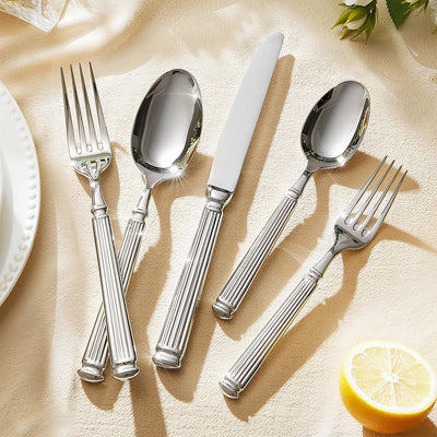 Roman Pillar Flatware Set | Nordic Gold | CE LFGB SGS | 100 MOQ