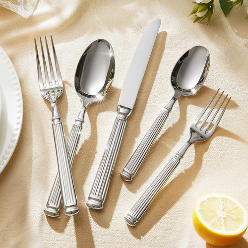 Roman Pillar Flatware Set | Nordic Gold | CE LFGB SGS | 100 MOQ