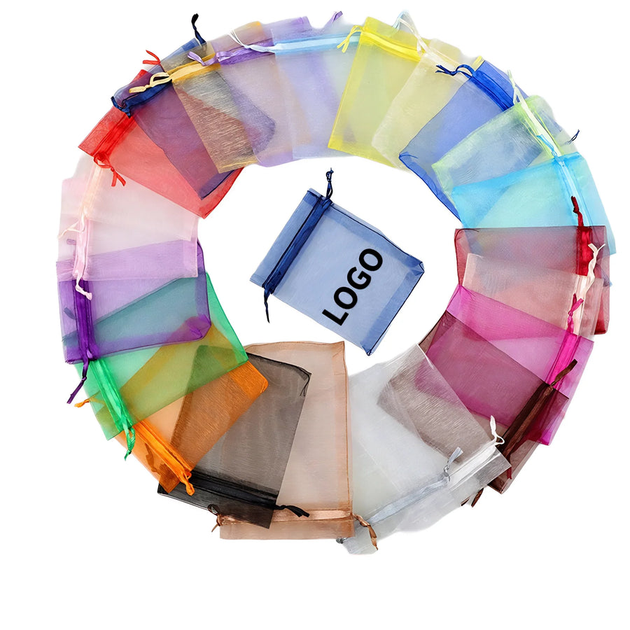 Transparent Organza Pouches Wholesale | 0.001kg Gift Bags Jewelry Packaging