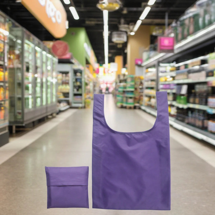 Custom Reusable Polyester Tote Bags 100 MOQ | Foldable Eco-Friendly Promo