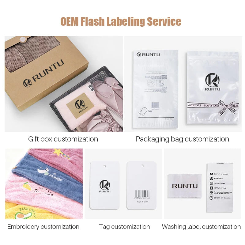 Microfiber Hair Towel 25x65cm | Fast Drying Turban Wrap | Bulk Custom Logo