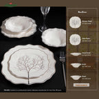 Eco-Friendly Porcelain Dinnerware — 300 MOQ, In-glaze Decoration