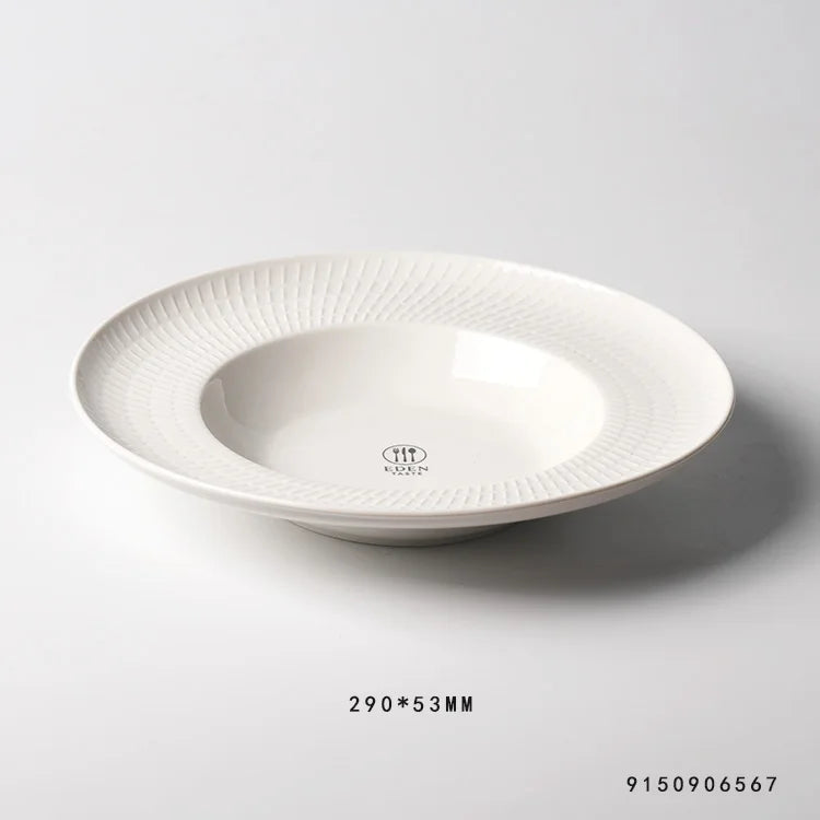 Custom Logo Porcelain Tableware Plates | Hotel Restaurant Wholesale