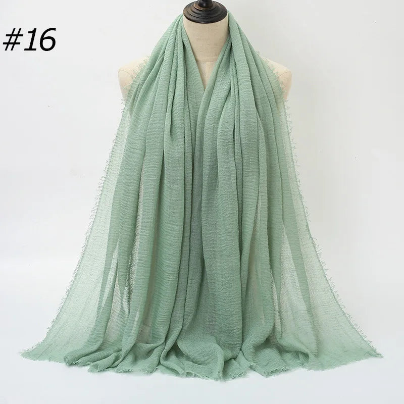 Wholesale Polyester Scarves: 105 Colors, 10-Day Lead, 90x180cm | Spring/Summer Women's Fashion