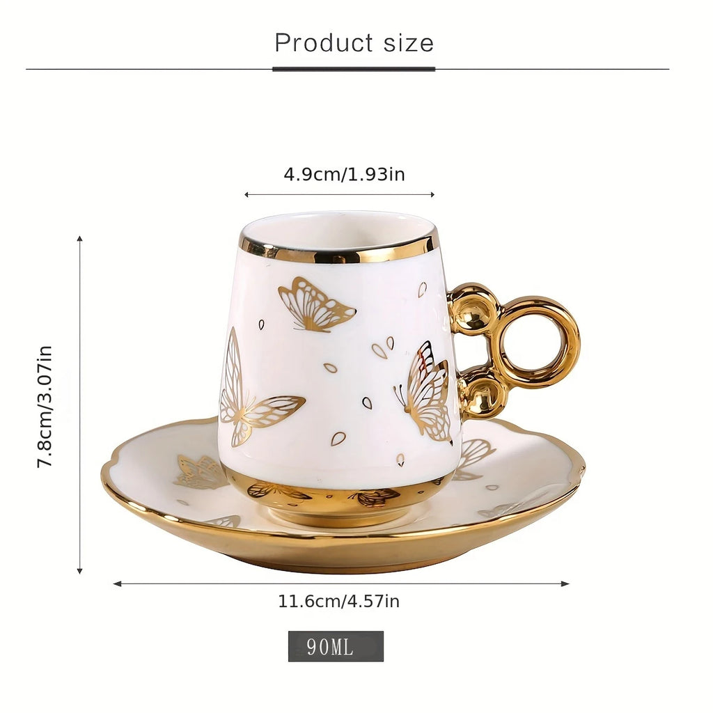 Custom Porcelain Coffee Cup | Luxury Espresso Cup Saucer Set