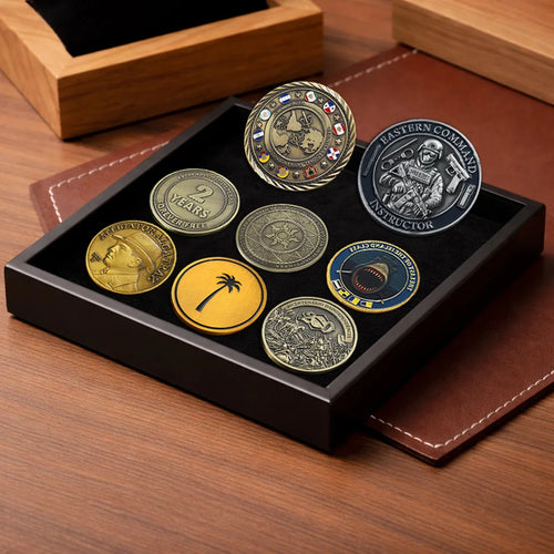 Custom 3D Challenge Coins Zinc Alloy | Gold Silver Plated | 50pc MOQ