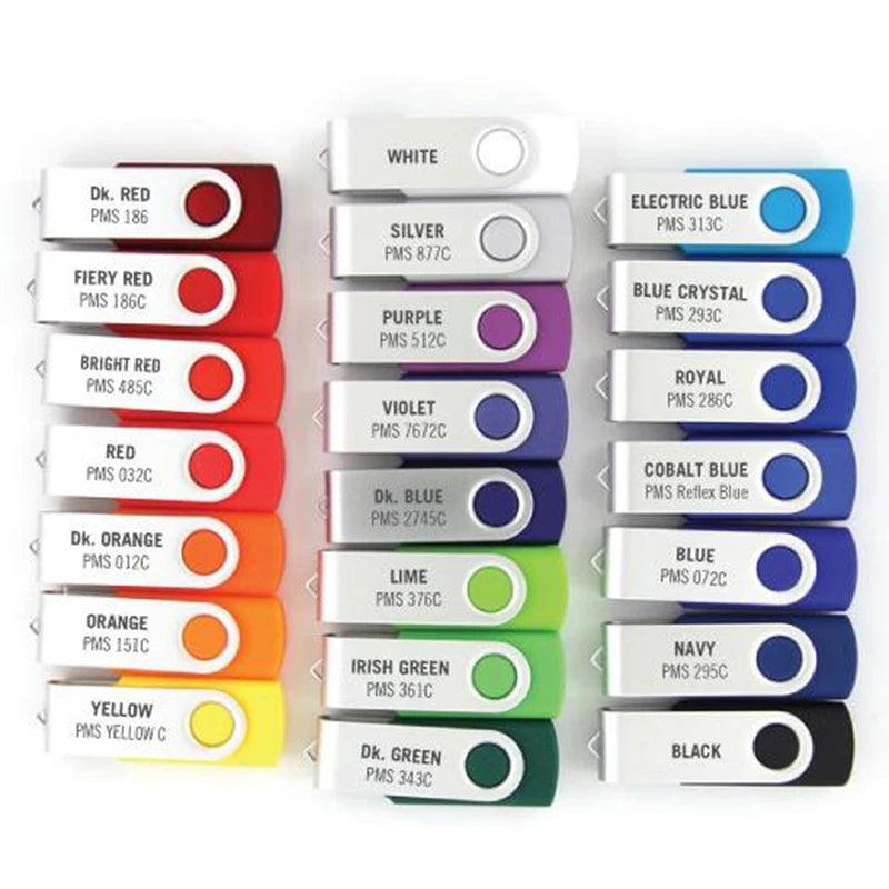Custom USB Drive 4GB-128GB | 100 Pcs MOQ Swivel Promotional Flash Drive