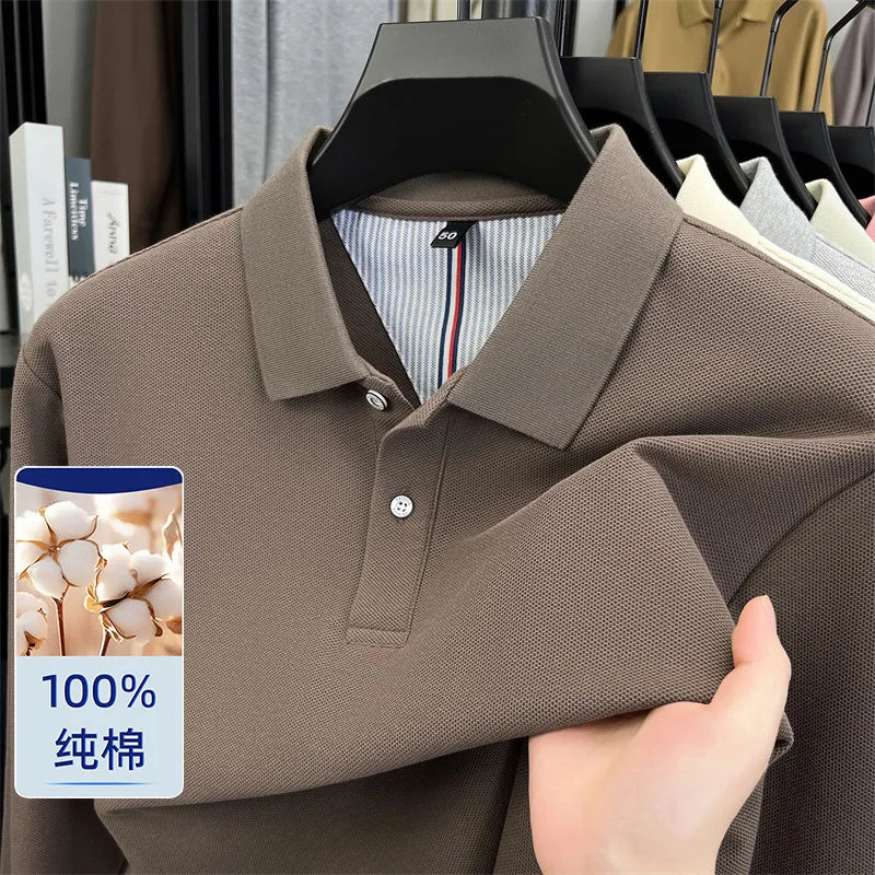 100% Cotton Pique Long Sleeve Shirt | Breathable Moisture-Wicking | Custom Printing