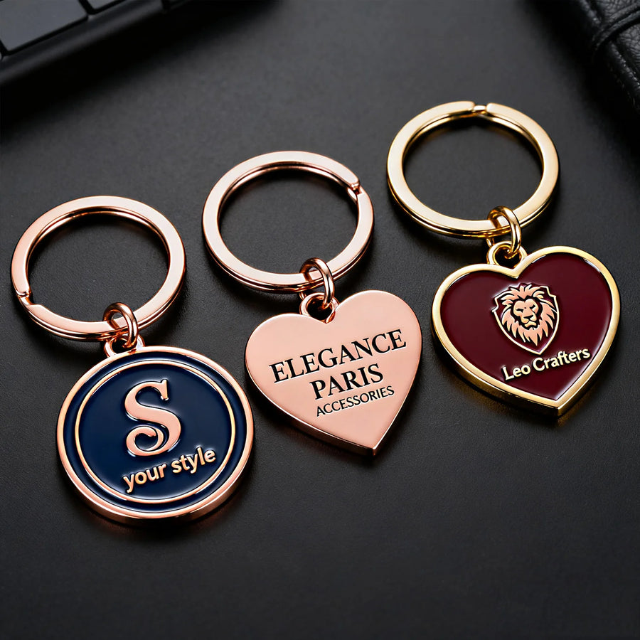Custom Metal Keychains with Logo | 50 MOQ Promotional Giveaways