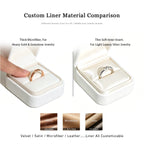 Custom PU Leather Jewelry Box with Embossing | Navy Blue | 31-Day Lead Time