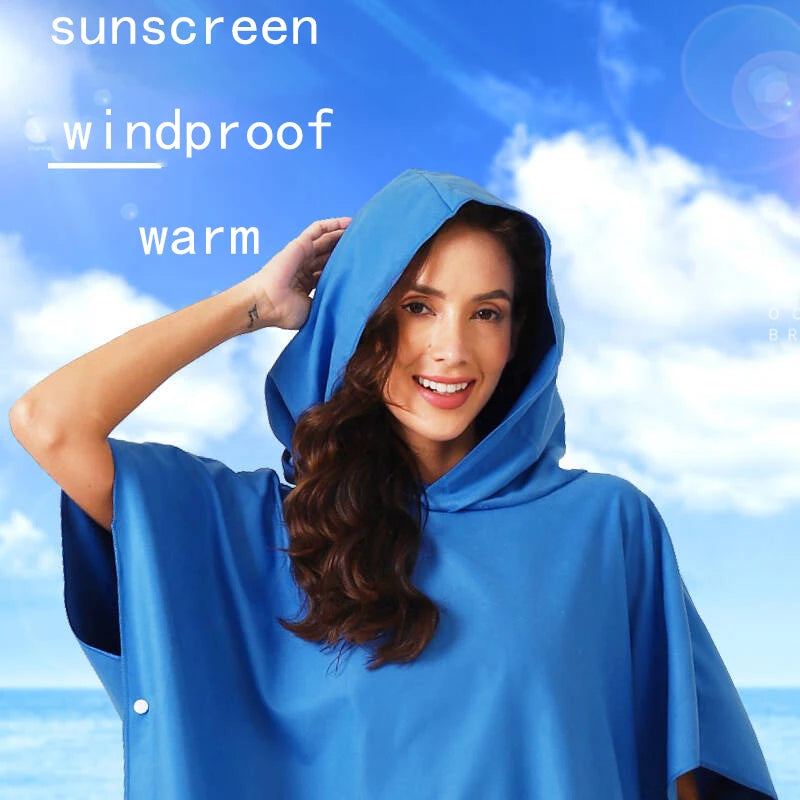 Custom Synthetic Anti-Odor Beach Changing Robe Poncho