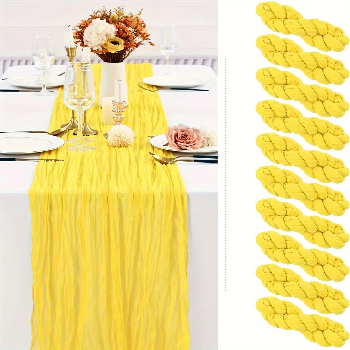 Cheesecloth Table Runners | OEKO-TEX | MOQ 1 | Luxury