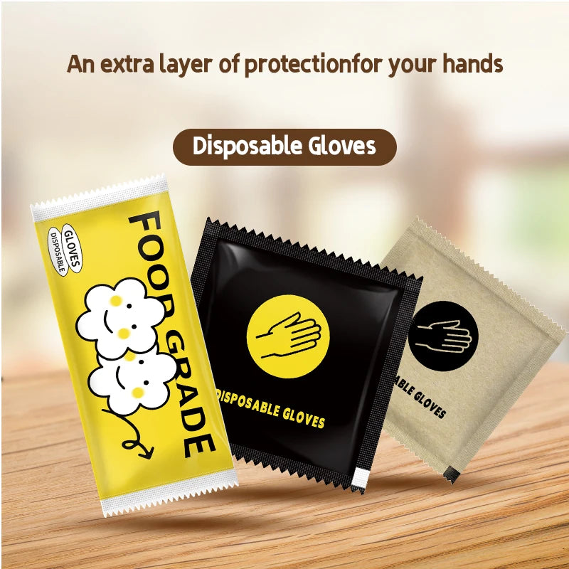 Custom Food-Grade PE Disposable Gloves | 31-Day Lead Time, Individually Wrapped | Bulk Food Service